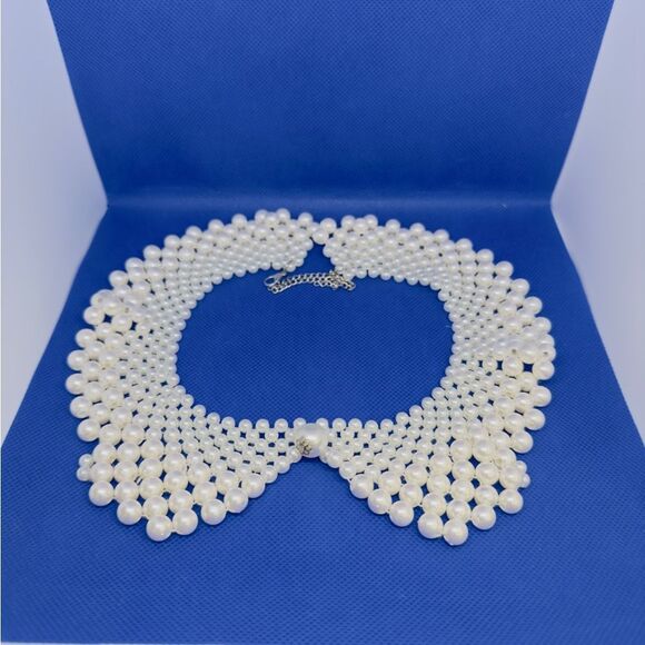 Jewelry - Detachable Blouse Fake Collar Faux Pearl Beaded necklace New 0228